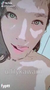 Asian Girl Shows Her Pretty TikTok Boobs With Naked Comic Filter Challenge