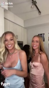 Sexy TikTok Blonde Lets Her Areolas Slip Out