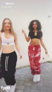 Sexy TikTok Girl Dancing With Short See Through Tank Top