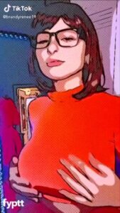 Famous TikTok Girl Shows Her Big Tits With Comic Panel Filter