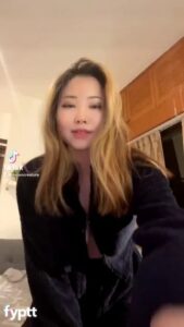 Horny Asian Drops Her Pants and Shows Her Hot Ass on TikTok