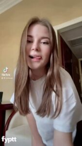 Cute Girl Dancing on TikTok Without Wearing Panties and Showing Her Pussy