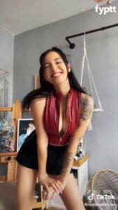 Hot & Naughty TikTok Model Loves Taking Nude Selfies of Her Cute Tits and Shave Pussy