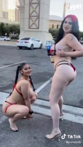 TikTok Thots Dancing and Filming With Naked Tops in Public