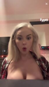 Naughty Blonde Want a Risky Nip Slip Play On TikTok