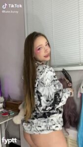 Cute Girl With Hoodie and Naked TikTok Ass Dancing to Edm Music