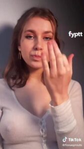 Cute TikTok thot with horny pussy nudes and masturbation clips compilation