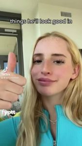 Naughty blonde thot with freckles and beautiful TikTok boobs