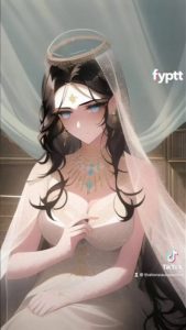 Anime TikTok filter turns a NSFW topless girl into a fully clothed character