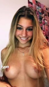 Gorgeous NSFW TikTok girl fingering her pussy and moaning like a kitty