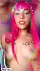 Pink haired cutie took off her bra by NSFWLover