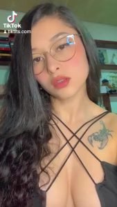 Brunette Glasses Big boobs by tiktok-nsfw