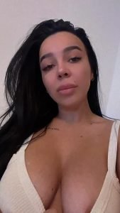 Brunette Showing boobs Big boobs by olivia-star